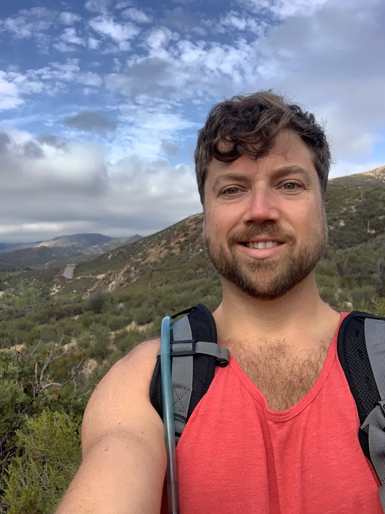 David hiking the Southern California hills