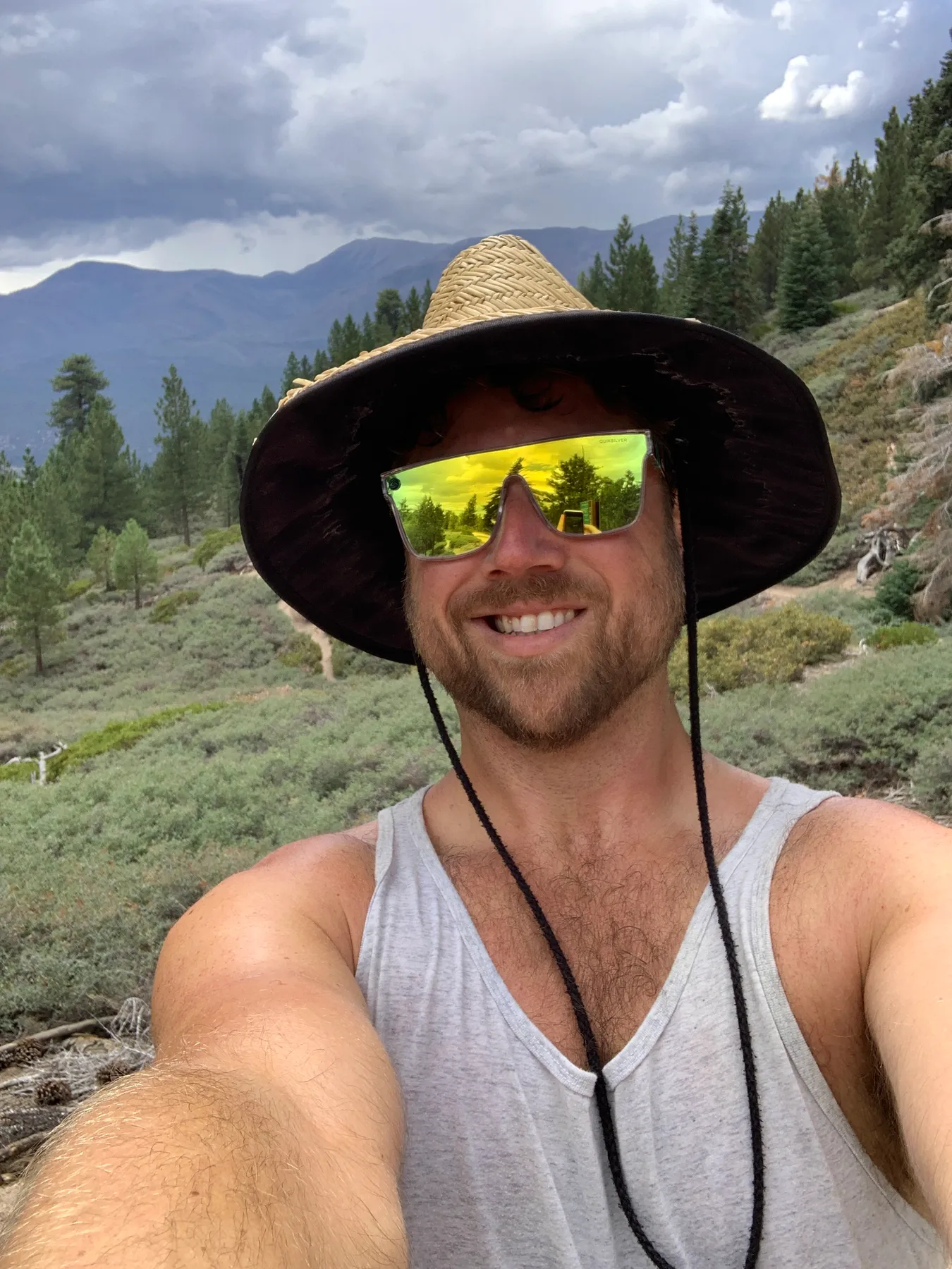 David exploring hills and mountain peaks