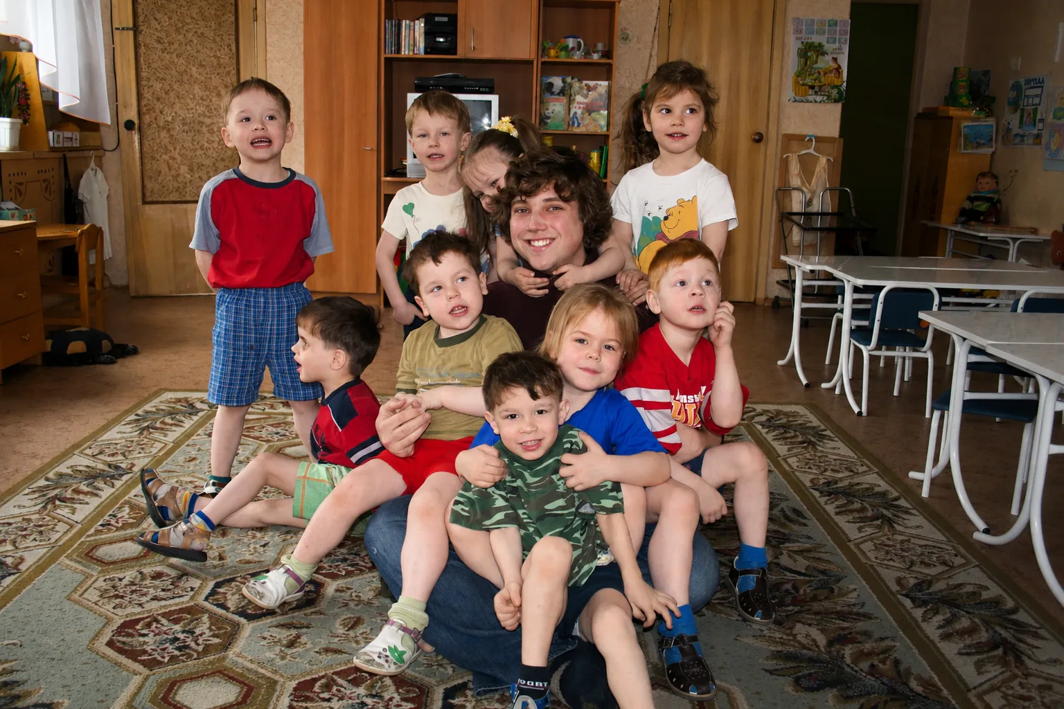 David during his nonprofit years in Russia, working with kids and programs