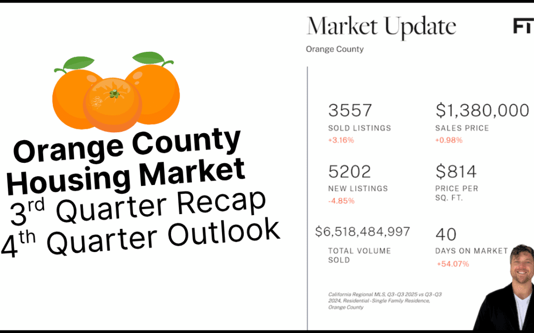 Orange County Housing Market Update – 3rd Quarter 2025
